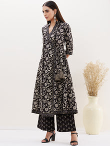 Utsav Raas Set Of Angrakha Kurta Pants Dupatta