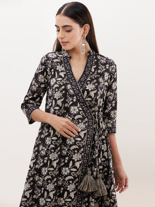 Utsav Raas Set Of Angrakha Kurta Pants Dupatta