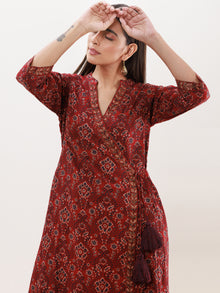 Utsav Ghazal Set Of Angrakha Kurta Pants Dupatta
