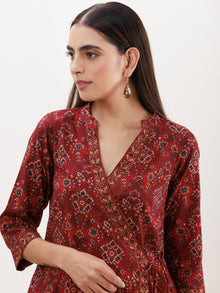Utsav Ghazal Set Of Angrakha Kurta Pants Dupatta