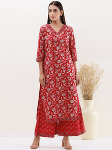 Utsav Raina Set Of Kurta Palazzo Dupatta