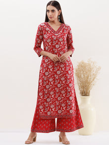 Utsav Raina Set Of Kurta Palazzo Dupatta