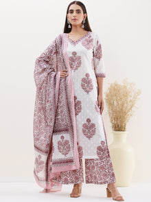 Utsav Meher Set Of Kurta Pants Dupatta