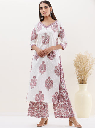 Utsav Meher Set Of Kurta Pants Dupatta