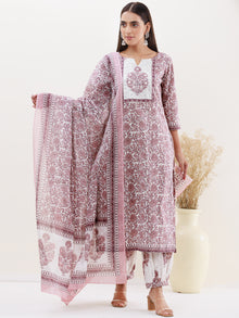 Utsav Tahsin Set Of Kurta Afghani Pants Dupatta