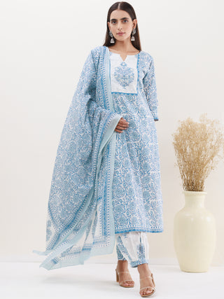 Utsav Nutan Set Of Kurta Afghani Pants Dupatta