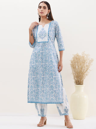 Utsav Nutan Set Of Kurta Afghani Pants Dupatta