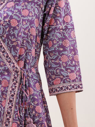 Hand Block Printed Cotton Fabric Per Meter - F001F2788