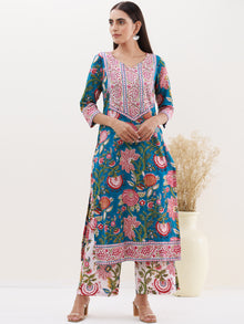 Rozana Fiza Set Of Kurta Palazzo Dupatta