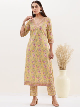 Rozana Mehreen Set Of Kurta Pants Kota Doria Dupatta