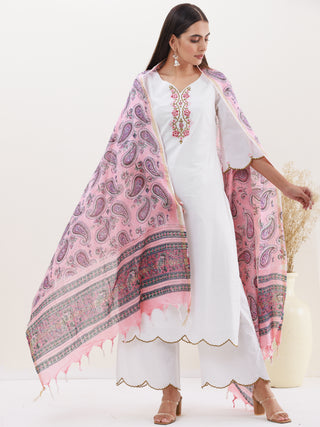 Gulmarg Beena Set Of Kurta Pants Dupatta