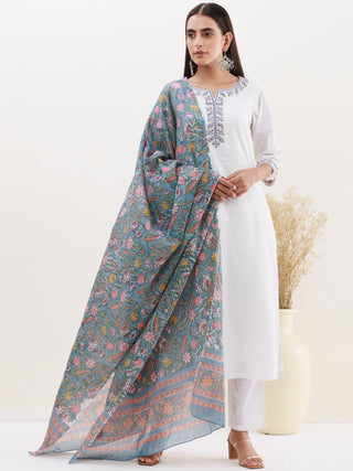 Gulmarg Diksha Set Of Kurta Pants Dupatta