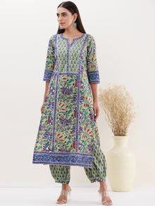 Gazal Fiza Set Of Kurta Afghani Pants Dupatta