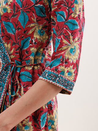 Hand Block Printed Cotton Fabric Per Meter - F001F2835