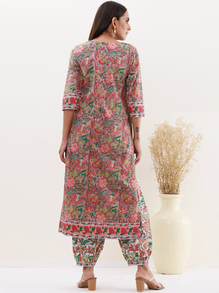 Gazal Aina Set Of Kurta Salwar Pants Kota Doria Dupatta