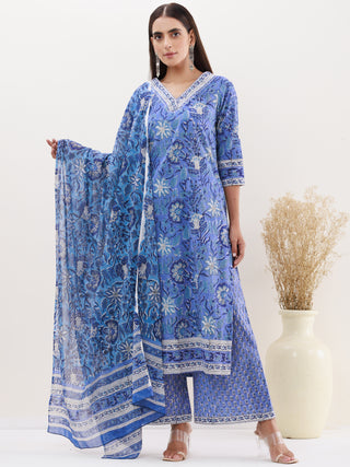 Utsav Prerna Set Of Kurta Palazzo Dupatta