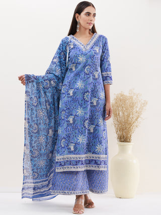 Utsav Prerna Set Of Kurta Palazzo Dupatta
