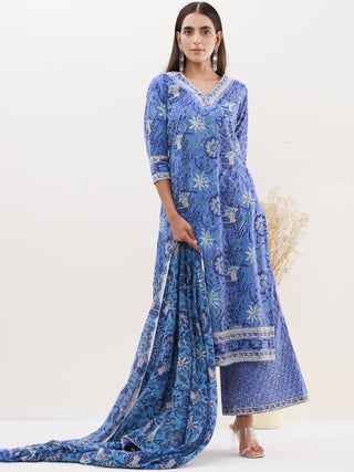 Utsav Prerna Set Of Kurta Palazzo Dupatta
