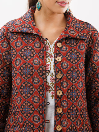 Shishir Madhu Ajrakh Quilted Reversible Jacket