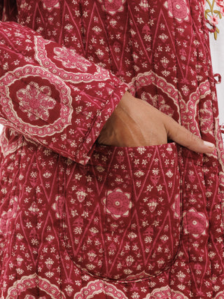 Hand Block Printed Cotton Fabric Per Meter - F001F2822