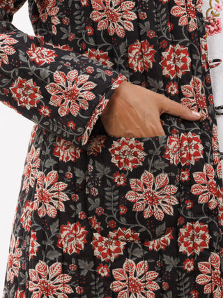 Hand Block Printed Cotton Fabric Per Meter - F001F2823