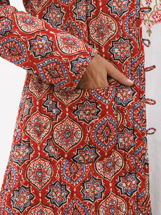 Hand Block Printed Cotton Fabric Per Meter - F001F2824