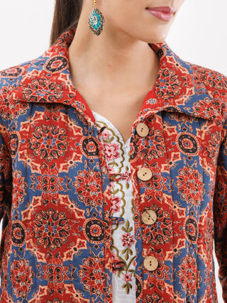 Shishir Mannat Ajrakh Quilted Reversible Jacket