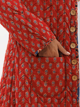 Shishir Mannat Ajrakh Quilted Reversible Jacket