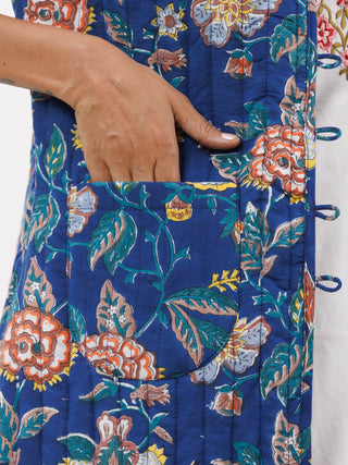 Hand Block Printed Cotton Fabric Per Meter - F001F2820