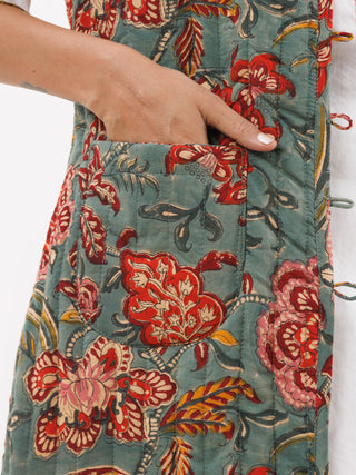 Hand Block Printed Cotton Fabric Per Meter - F001F2818