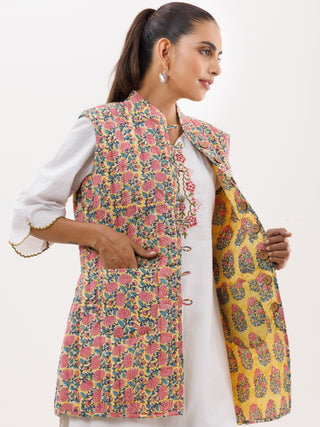 Shishir Ruhani Quilted Reversible Sleeveless Jacket