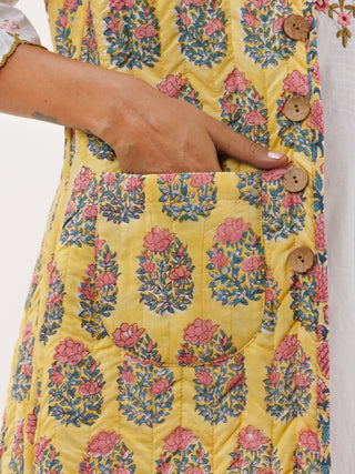 Hand Block Printed Cotton Fabric Per Meter - F001F2817