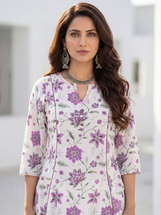 Aina Mehreen Set Of Kalidar Kurta Pants Dupatta