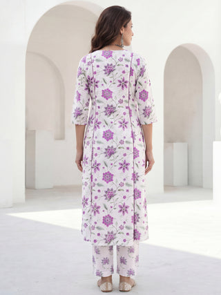 Aina Mehreen Set Of Kalidar Kurta Pants Dupatta