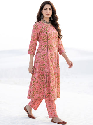 Aina Ruhi Set Of Kali Kurta Pants & Dupatta