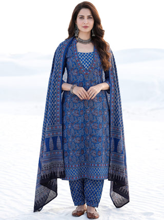 Aina Nazar- Set of Kurta Salwar Pants & Kota Dupatta - KS120J2680D
