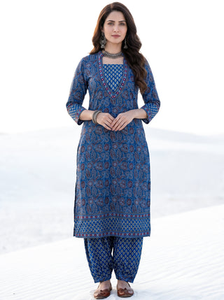 Aina Nazar- Set of Kurta Salwar Pants & Kota Dupatta - KS120J2680D
