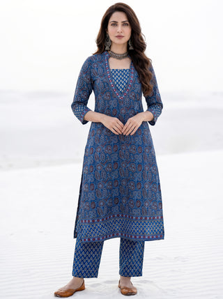 Aina Nazar- Set of Kurta Salwar Pants & Kota Dupatta - KS120J2680D