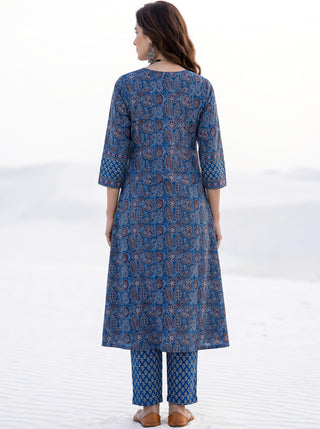 Aina Nazar- Set of Kurta Salwar Pants & Kota Dupatta - KS120J2680D