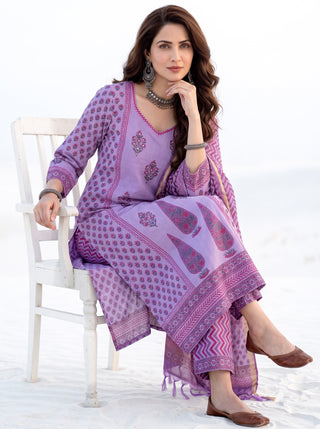 Aina Rafaya Set Of Kurta Salwar Pants & Dupatta
