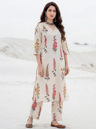 Aina Beena Set Of Kurta Pants Kota Dupatta