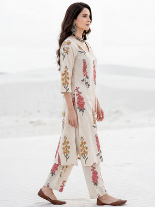 Aina Beena Set Of Kurta Pants Kota Dupatta