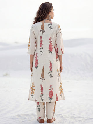 Aina Beena Set Of Kurta Pants Kota Dupatta