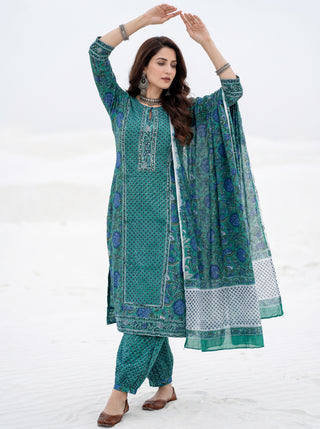 Aina Riwaaj Set Of Kurta Salwar Pants & Dupatta