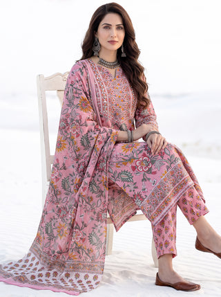 Aina Kalashi Set Of Kurta Salwar Pants & Dupatta