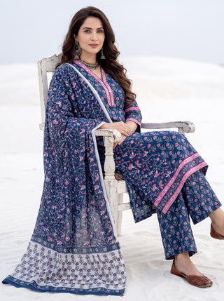 Aina Malhar Set Of Kurta Palazzo & Dupatta