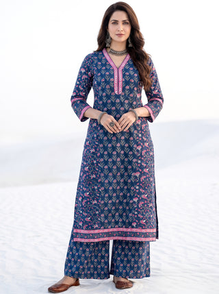 Aina Malhar Set Of Kurta Palazzo & Dupatta