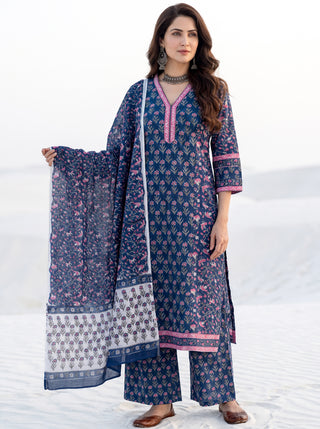 Aina Malhar Set Of Kurta Palazzo & Dupatta