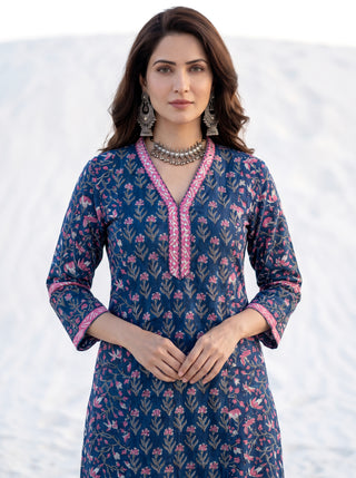 Aina Malhar Set Of Kurta Palazzo & Dupatta
