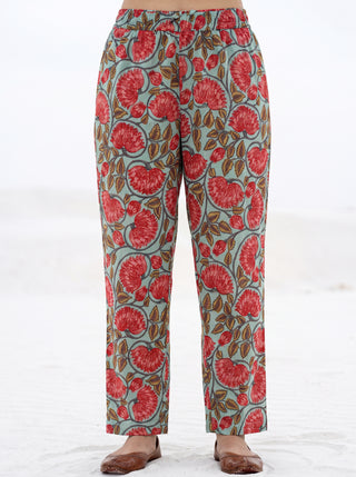 Hand Block Printed Cotton Fabric Per Meter - F001F3095